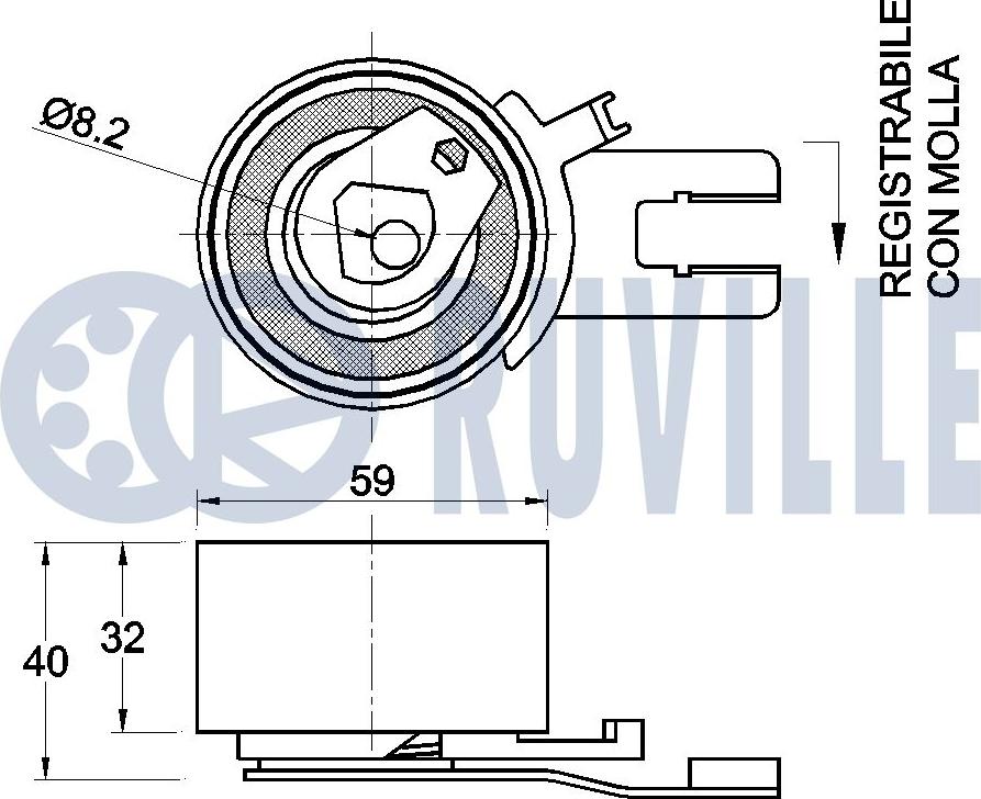 Ruville 541161 - Rullo tenditore, Cinghia dentata www.autoricambit.com