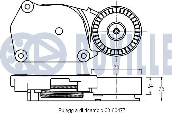 Ruville 541162 - Tendicinghia, Cinghia Poly-V www.autoricambit.com