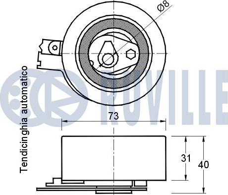 Ruville 541185 - Rullo tenditore, Cinghia dentata www.autoricambit.com