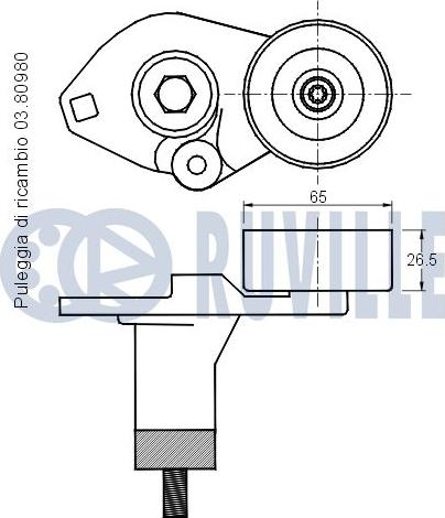 Ruville 541180 - Tendicinghia, Cinghia Poly-V www.autoricambit.com