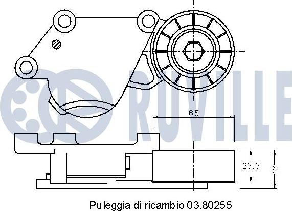 Ruville 541183 - Tendicinghia, Cinghia Poly-V www.autoricambit.com