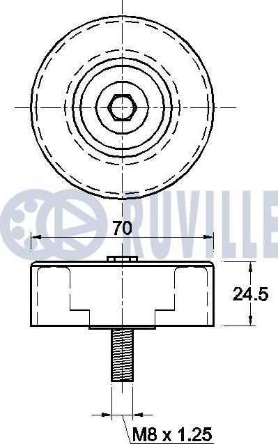 Ruville 541139 - Galoppino/Guidacinghia, Cinghia Poly-V www.autoricambit.com