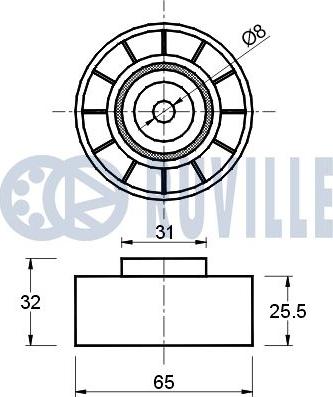 Ruville 541134 - Galoppino/Guidacinghia, Cinghia Poly-V www.autoricambit.com