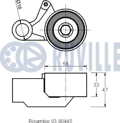 Ruville 541133 - Rullo tenditore, Cinghia dentata www.autoricambit.com