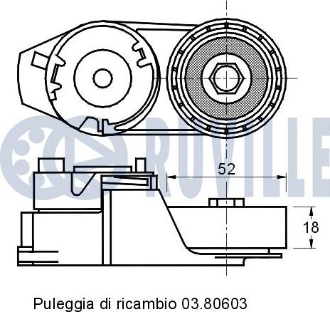 Ruville 541137 - Tendicinghia, Cinghia Poly-V www.autoricambit.com