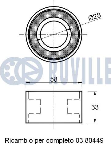 Ruville 541129 - Rullo tenditore, Cinghia dentata www.autoricambit.com