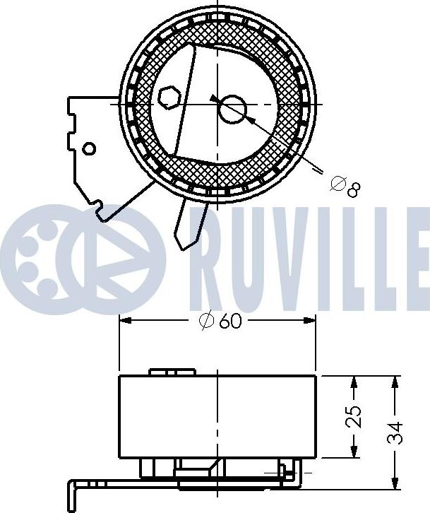 Ruville 541177 - Rullo tenditore, Cinghia dentata www.autoricambit.com