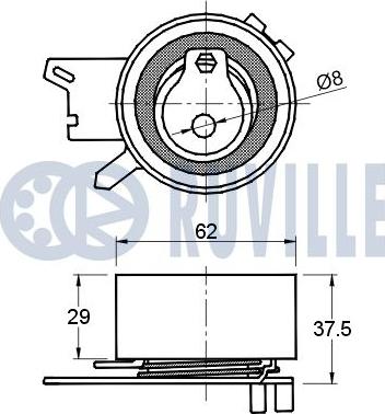 Ruville 541892 - Rullo tenditore, Cinghia dentata www.autoricambit.com