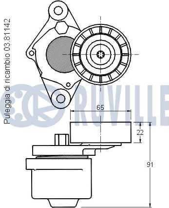 Ruville 541840 - Tendicinghia, Cinghia Poly-V www.autoricambit.com