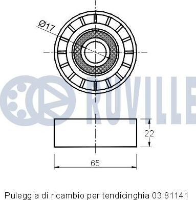 Ruville 541841 - Galoppino/Guidacinghia, Cinghia Poly-V www.autoricambit.com