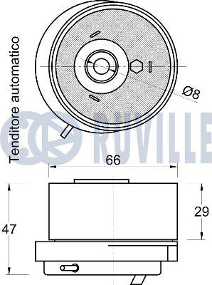 Ruville 541855 - Rullo tenditore, Cinghia dentata www.autoricambit.com