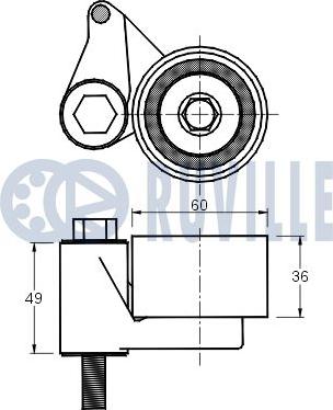 Ruville 541869 - Rullo tenditore, Cinghia dentata www.autoricambit.com