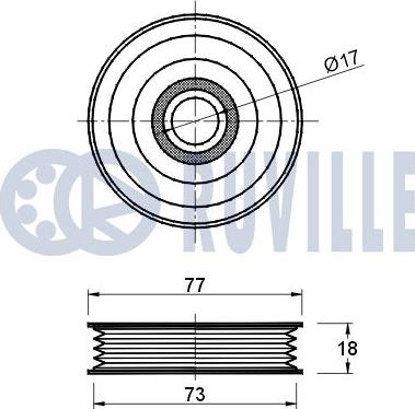 Ruville 541801 - Galoppino/Guidacinghia, Cinghia Poly-V www.autoricambit.com