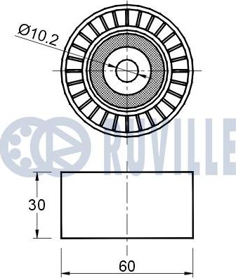 Ruville 541813 - Galoppino/Guidacinghia, Cinghia Poly-V www.autoricambit.com