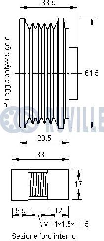 Ruville 541830 - Puleggia cinghia, Alternatore www.autoricambit.com