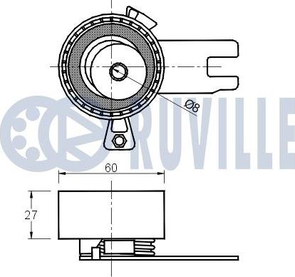 Ruville 541874 - Rullo tenditore, Cinghia dentata www.autoricambit.com