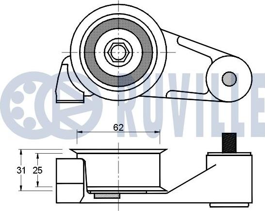 Ruville 541394 - Rullo tenditore, Cinghia dentata www.autoricambit.com