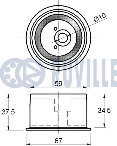 Ruville 541393 - Rullo tenditore, Cinghia dentata www.autoricambit.com