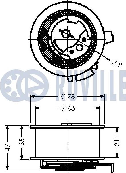 Ruville 541369 - Rullo tenditore, Cinghia dentata www.autoricambit.com