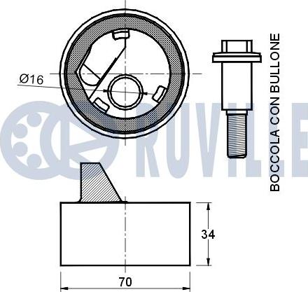 Ruville 541360 - Rullo tenditore, Cinghia dentata www.autoricambit.com