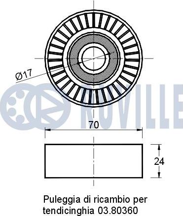 Ruville 541301 - Galoppino/Guidacinghia, Cinghia Poly-V www.autoricambit.com