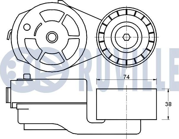 Ruville 541316 - Tendicinghia, Cinghia Poly-V www.autoricambit.com