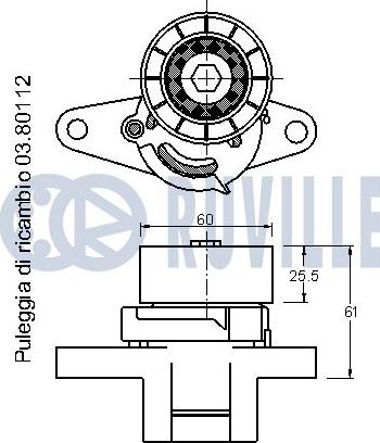 Ruville 541376 - Tendicinghia, Cinghia Poly-V www.autoricambit.com