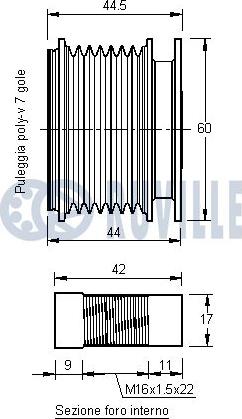 Ruville 541296 - Puleggia cinghia, Alternatore www.autoricambit.com