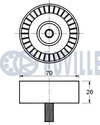 Ruville 541297 - Galoppino/Guidacinghia, Cinghia Poly-V www.autoricambit.com