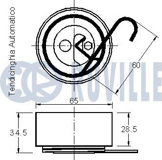 Ruville 541252 - Rullo tenditore, Cinghia dentata www.autoricambit.com