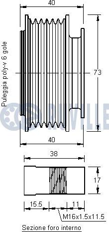 Ruville 541264 - Puleggia cinghia, Alternatore www.autoricambit.com