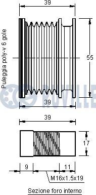 Ruville 541268 - Puleggia cinghia, Alternatore www.autoricambit.com