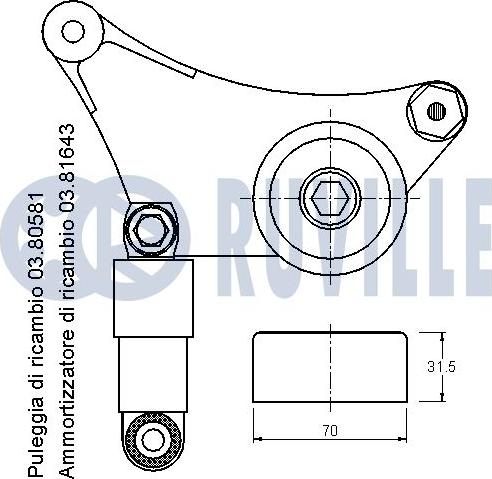 Ruville 541262 - Tendicinghia, Cinghia Poly-V www.autoricambit.com