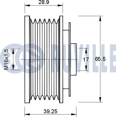 Ruville 541210 - Puleggia cinghia, Alternatore www.autoricambit.com