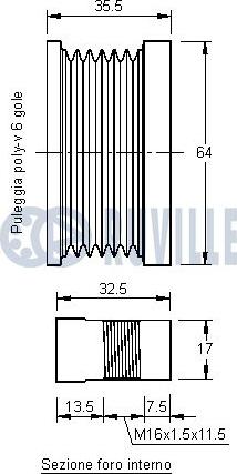 Ruville 541211 - Puleggia cinghia, Alternatore www.autoricambit.com