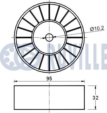 Ruville 541228 - Galoppino/Guidacinghia, Cinghia Poly-V www.autoricambit.com