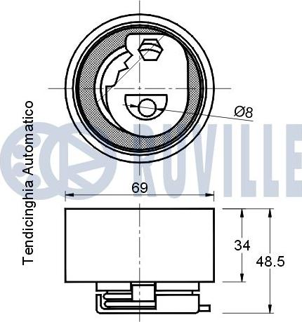 Ruville 541223 - Rullo tenditore, Cinghia dentata www.autoricambit.com