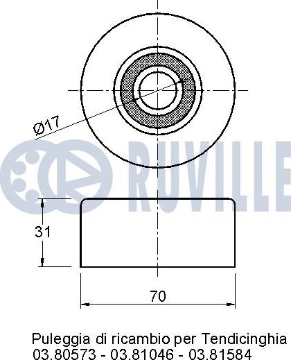 Ruville 541270 - Galoppino/Guidacinghia, Cinghia Poly-V www.autoricambit.com