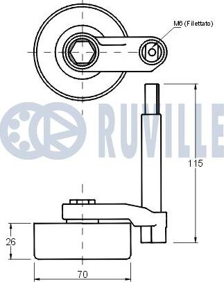 Ruville 541799 - Tendicinghia, Cinghia Poly-V www.autoricambit.com