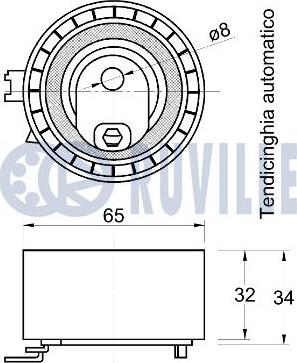 Ruville 541758 - Rullo tenditore, Cinghia dentata www.autoricambit.com