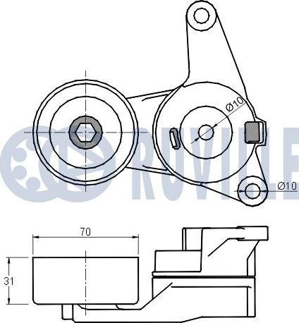 Ruville 541766 - Tendicinghia, Cinghia Poly-V www.autoricambit.com