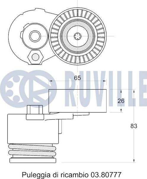 Ruville 541760 - Tendicinghia, Cinghia Poly-V www.autoricambit.com