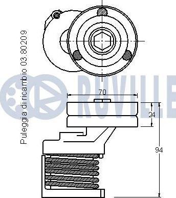 Ruville 541706 - Tendicinghia, Cinghia Poly-V www.autoricambit.com