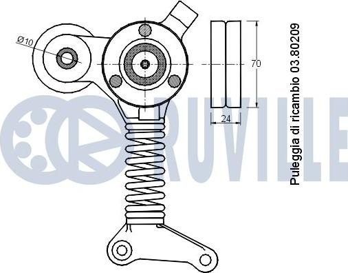 Ruville 541719 - Tendicinghia, Cinghia Poly-V www.autoricambit.com