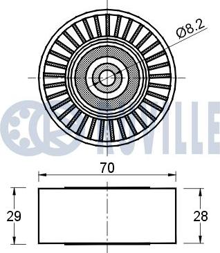 Ruville 541714 - Galoppino/Guidacinghia, Cinghia Poly-V www.autoricambit.com