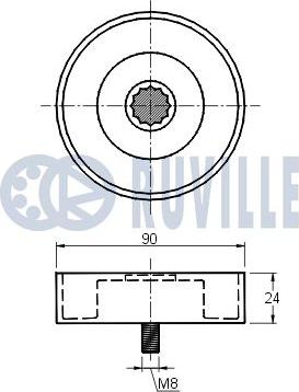 Ruville 541713 - Galoppino/Guidacinghia, Cinghia Poly-V www.autoricambit.com