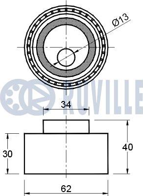 Ruville 541727 - Rullo tenditore, Cinghia dentata www.autoricambit.com