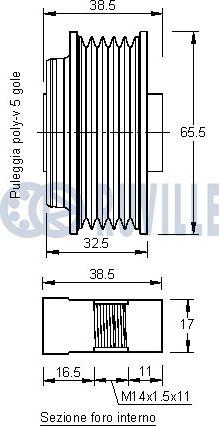 Ruville 541776 - Puleggia cinghia, Alternatore www.autoricambit.com