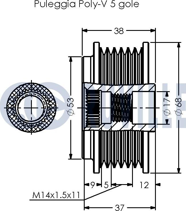 Ruville 542494 - Puleggia cinghia, Alternatore www.autoricambit.com