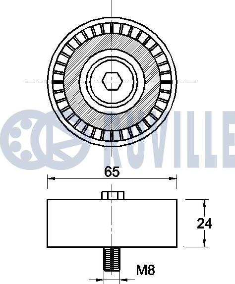 Ruville 542496 - Galoppino/Guidacinghia, Cinghia Poly-V www.autoricambit.com